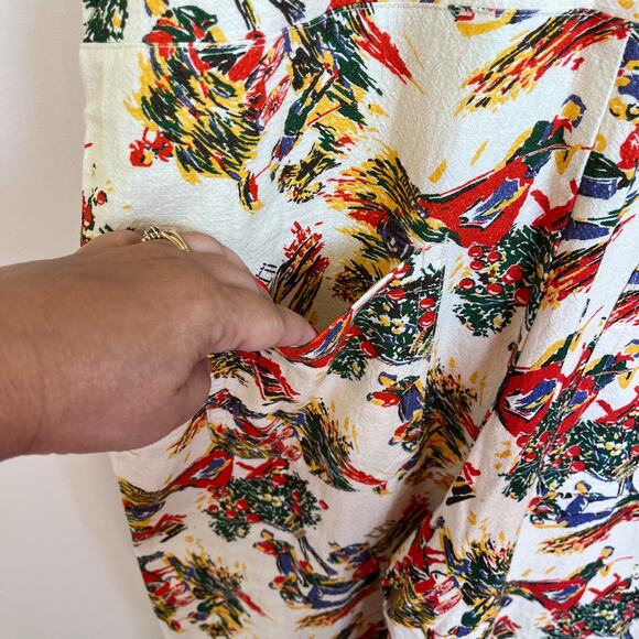 Anthropologie LF Markey Bryson Dungarees Womens Overalls Size 10 Harvest Print - Picture 10 of 16